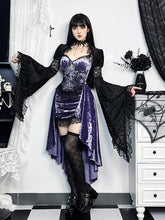 Steampunk High Low Vintage Floral Lace Spaghetti Strap Lolita Lace Up Corset Dress